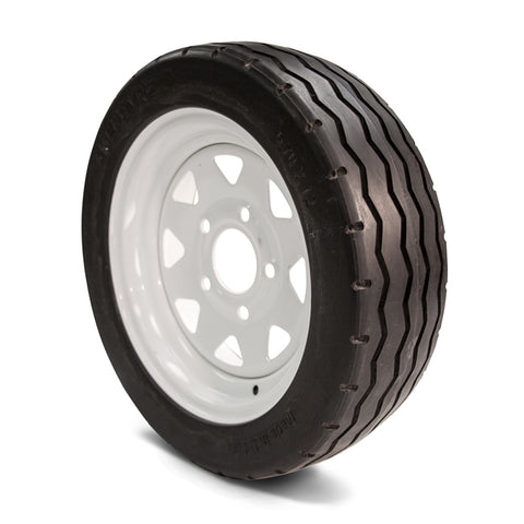 480x12 Flat Free Golf Cart & Industrial Vehicle Tires & Wheel Assembly - Industrial Rubber Tires
