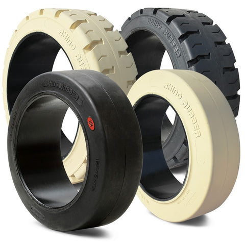 Solid Press On Airless Forklift Tires 14x5x10 - Industrial Rubber Tires