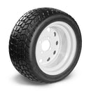 18x850-12 Flat Free Golf Cart & Industrial Vehicle Tires & Wheel Assembly Side View - Industrial Rubber Tires