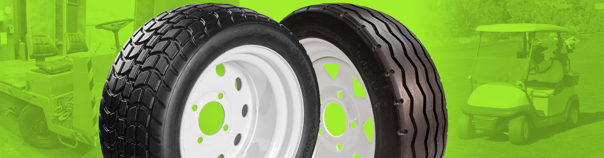 Flat Free Golf Cart & Industrial Vehicle Tires