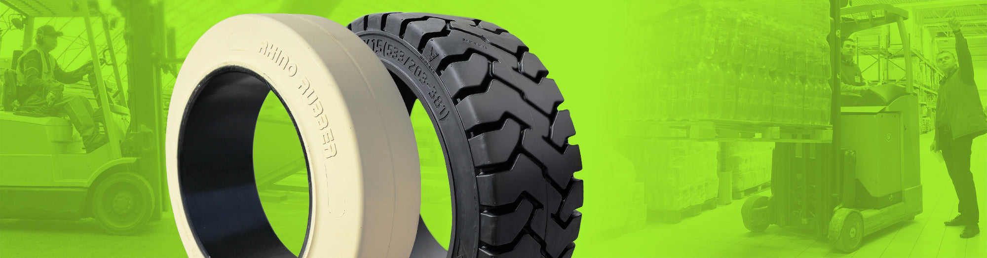Solid Press On Airless Forklift Tires
